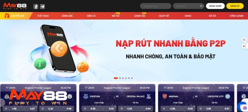 Giao diện được May88 thiết kế độc đáo