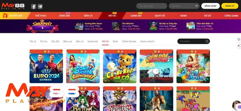 Kho slot May88 đa dạng chủ đề, phù hợp mọi sở thích