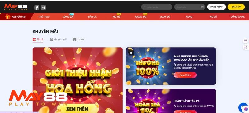 May88 cung cấp rất nhiều ưu đãi hấp dẫn cho hội viên