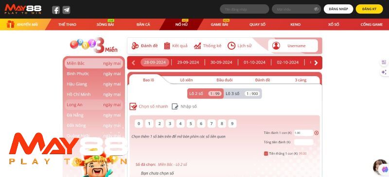 Dịch vụ xổ số online giúp May88 khẳng định vị thế trên thị trường
